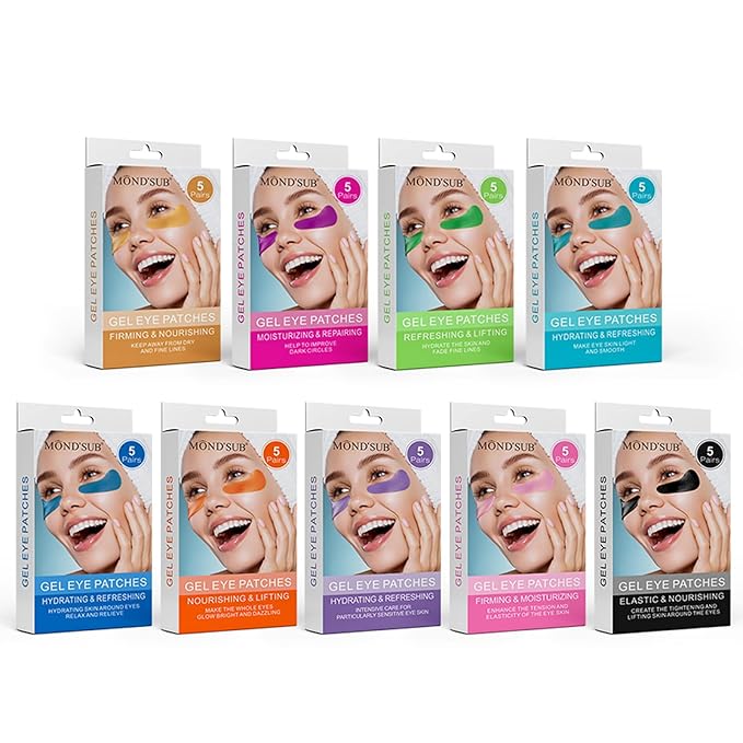 MOND'SUB Premium Under Eye Patches, Gel Eye Patches Hydrating & Refresh for Puffy Eyes, Under Eye Bags & Dark Circles, Natural Collagen Eye Gels Pads, Crystal Anti-Aging Eye Mask (45)-Velvo Beauty