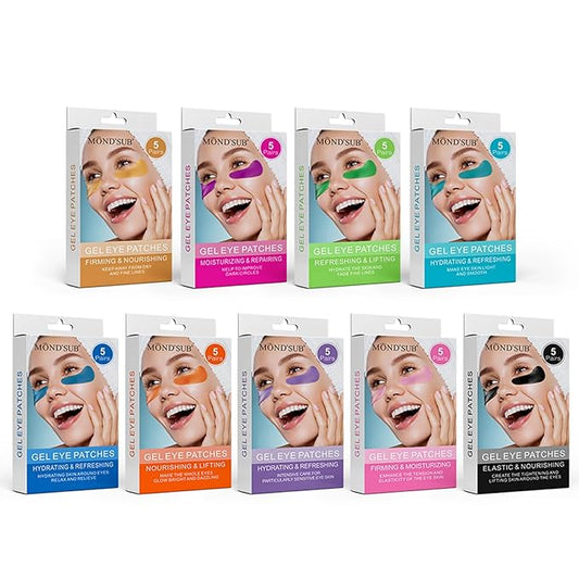 MOND'SUB Premium Under Eye Patches, Gel Eye Patches Hydrating & Refresh for Puffy Eyes, Under Eye Bags & Dark Circles, Natural Collagen Eye Gels Pads, Crystal Anti-Aging Eye Mask (45)-Velvo Beauty