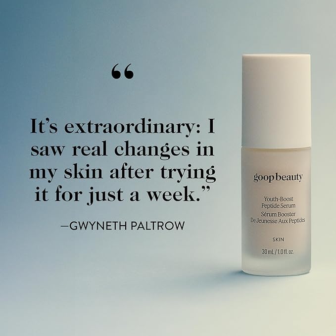 goop Beauty Peptide Serum |Reduces Fine Lines, Wrinkles, & Dark Spots | Peptides, Ceramides, & Niacinamide | Anti Aging Treatment to Improve Firmness & Elasticity | 1 fl oz-Velvo Beauty