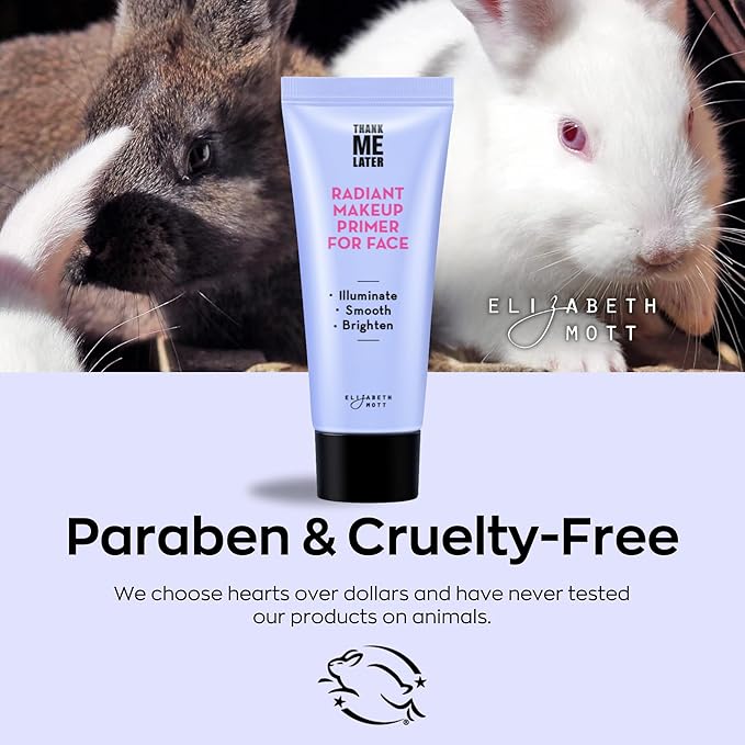Elizabeth Mott Thank Me Later Radiant Face Primer - Illuminating & Hydrating Makeup Base with Niacinamide for Dewy Skin - Long-Lasting, Oil-Free Formula, Lightweight & Cruelty-Free, 30g-Velvo Beauty