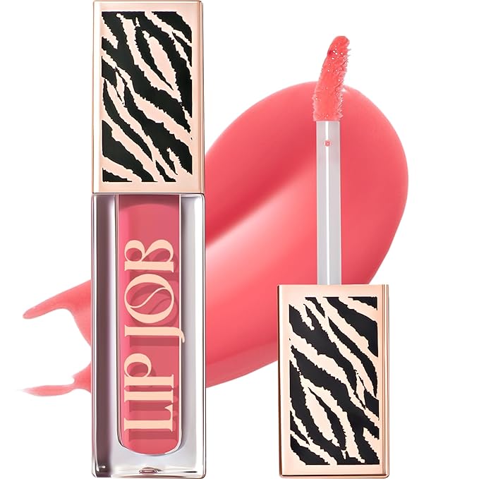 Lip Plumper Gloss Lip Job - Plumping Lip Gloss with Glossy Finish - Lip Pump Gloss with Hydrating & Smoothing Formula - 0.14 Fl Oz (Bloomgasm)-Velvo Beauty