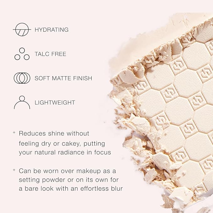 Jouer Soft Focus Hydrate & Setting Powder - Pressed Powder with Matte Finish - Blurring Powder for Fine Lines and Pores - Set Face Makeup Foundation or Concealer - Medium-Velvo Beauty