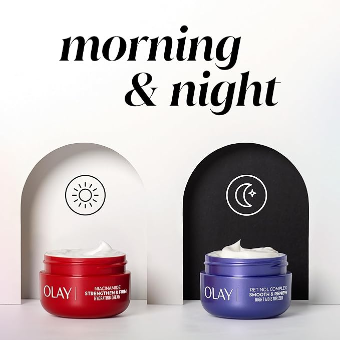 Olay Retinol Face Moisturizer, Smooth & Renew Cream for Women, Fragrance-Free - Anti-Aging, Anti-Wrinkle, Smooth Fine Lines, Tightening, Brightening - Recyclable Sustainable Eco Jar, Non-Greasy, 2 Oz-Velvo Beauty