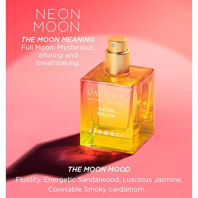 Pacifica Beauty Neon Moon Spray Perfume - Energetic Sandalwood Jasmine Smoky Cardamon - Clean Vegan Eau de Toilette, 1 fl oz-Velvo Beauty