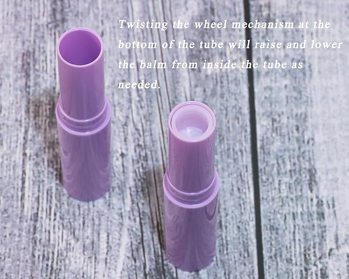 0.14oz Empty Flavored Lip Balm Container Tubes Plastic Homemade Moisturizing Lip Stick with Caps Bulk Fit for Women Adult DIY Making Supplies, 25 Count (Purple)-Velvo Beauty