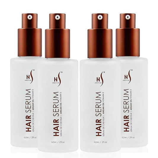 HerStyler Serum, 4 Pack - Hair Styling Agent with Argan Oil for Dry, Damaged Hair - Frizz Control Serum for Straightening, Shine, Trendy Tresses-Velvo Beauty