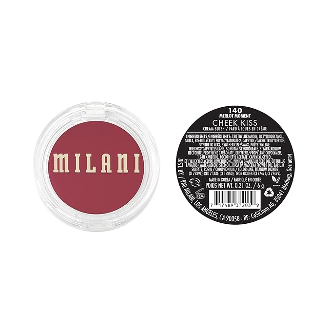 Milani Cheek Kiss Cream Blush- Cream to Gel Blush for Cheek and Lip Tint-Velvo Beauty