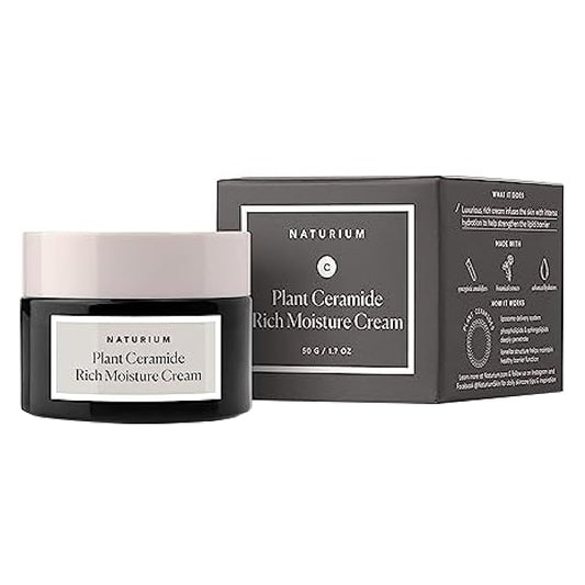 Naturium Plant Ceramide Rich Moisture Cream, Hydrating & Anti-Aging Skincare, 1.7 oz-Velvo Beauty
