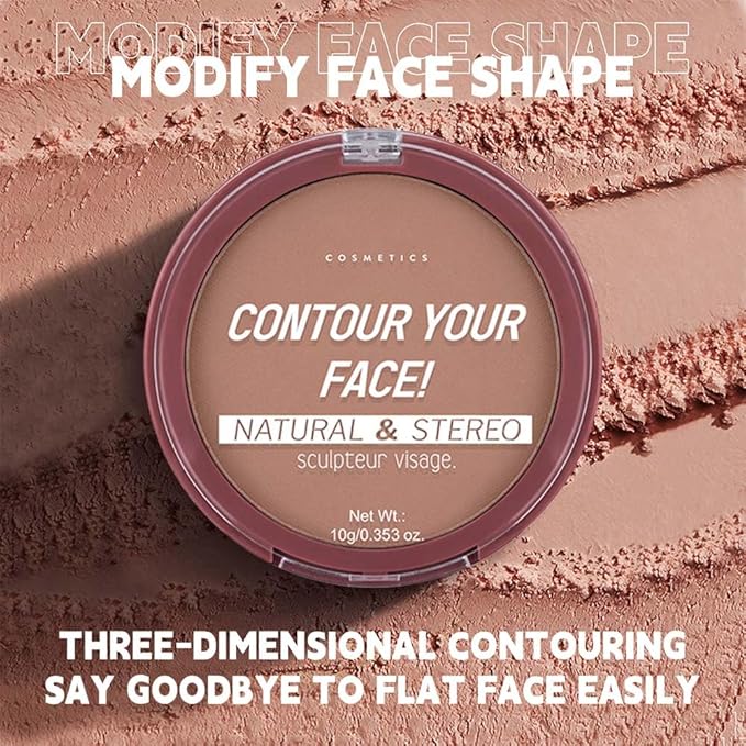 Natural Matte Light Brown Cream Contour Palette – Lightweight, Blendable Monochrome Powder, Base for All Skin Tones, Face Makeup for Women & Men, Vegan & Cruelty-Free, Paleta de Contorno en Crema Mate-Velvo Beauty