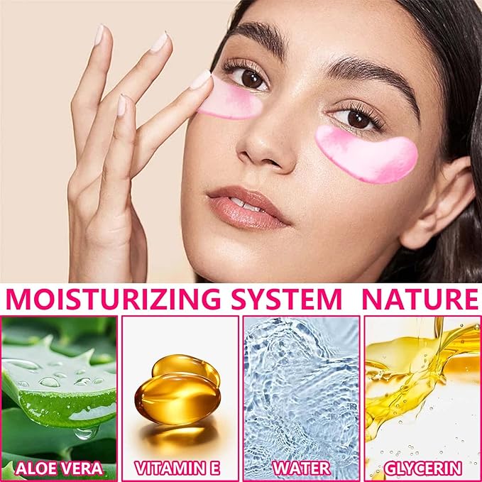 30 Pairs Gold Under Eye Masks,Moisturizing Hydrating Under Eye Patches for Puffy Eyes,Under Eye Treatment for Dark Circles Eye Bags Fine Lines,Eye Skin Care Products for Women & Man-Velvo Beauty