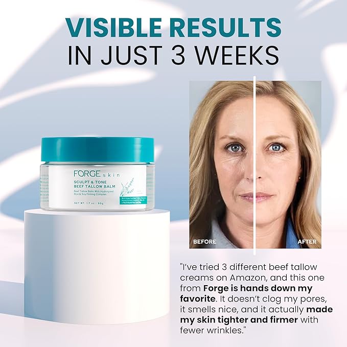 Original Sculpt & Tone Balm Beef Tallow for Skin Women |Grass Fed Beef Tallow and Honey Balm for Face | Under Eye Firming Cream Tightening Lifting Sagging Skin Beef Tallow Moisturizer-Velvo Beauty