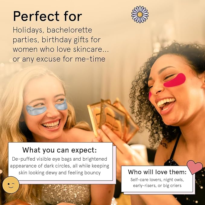 grace & stella Award Winning Under Eye Mask Reduce Dark Circles, Puffy Eyes, Undereye Bags, Wrinkles, Gel Under Eye Patches, Birthday Gifts for Women - Vegan Cruelty-Free Self Care (48 Pairs, Blue)-Velvo Beauty