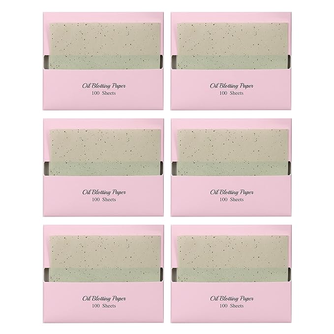 [600 Counts Refills Only] Green Tea Natural Oil Blotting Sheets for Face with Mirror Case and Refills-Velvo Beauty