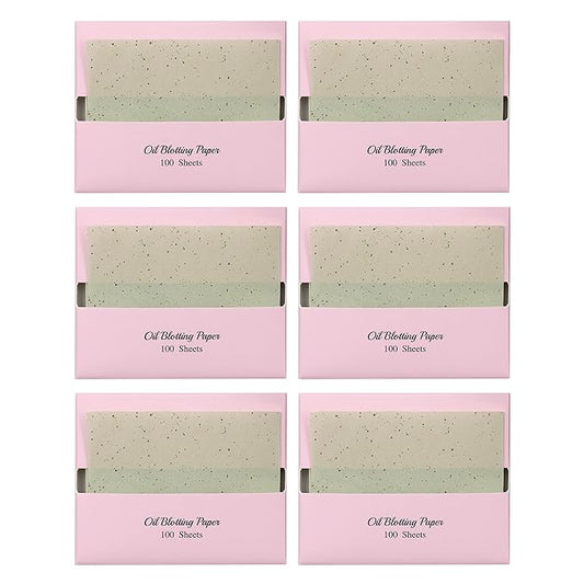 [600 Counts Refills Only] Green Tea Natural Oil Blotting Sheets for Face with Mirror Case and Refills-Velvo Beauty
