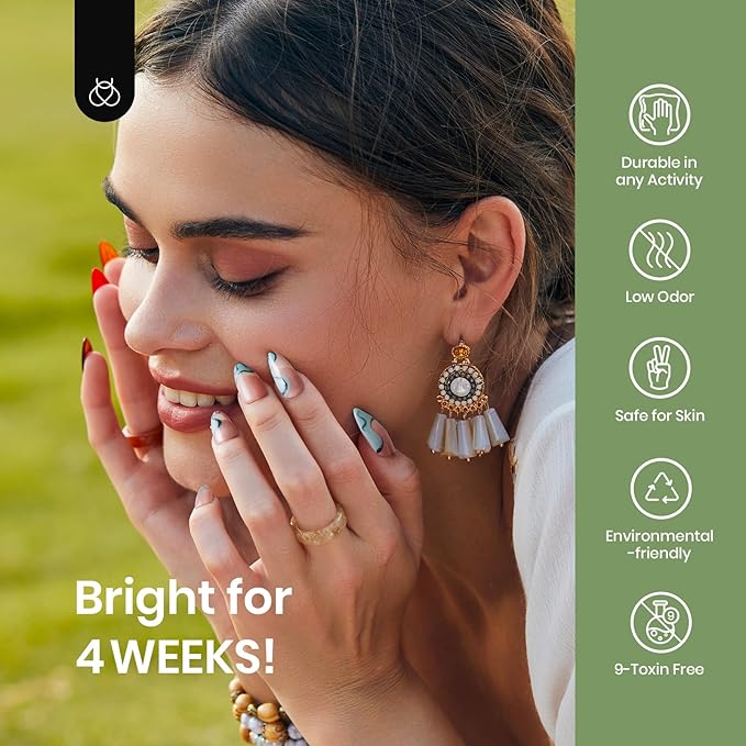 Beetles Green Gel Nail Polish Set - 6 Colors Green Gray Blue Glitter Nail Gel Polish Soak off Uv Gel Nail Art Manicure Gifts for Women-Velvo Beauty