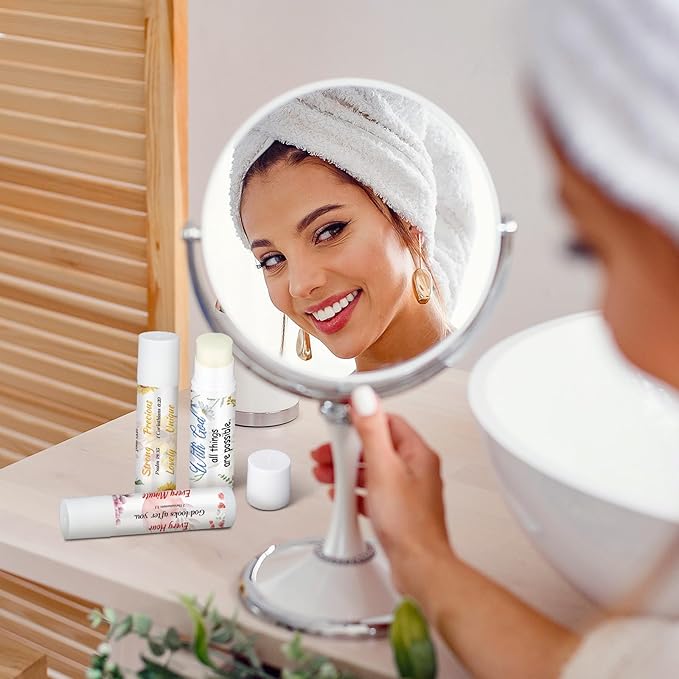 50 Pack Lip Balm Religious for Women Lip Balm with Scripture Bulk Sticks Christian Lip Balms Gifts Faith Bible Verse Scripture Inspirational Gift Party Favors Coworkers 10 Styles Floral-Velvo Beauty