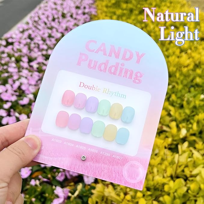 Double Rhythm 6 Pcs 15 ML Gel Polish Set Same Color Same Bottle Soak Off Gel Polish Kit Nail Art Manicure Salon DIY at Home for Women (Jelly Pink Purple Green Yellow Blue-T6-22)-Velvo Beauty