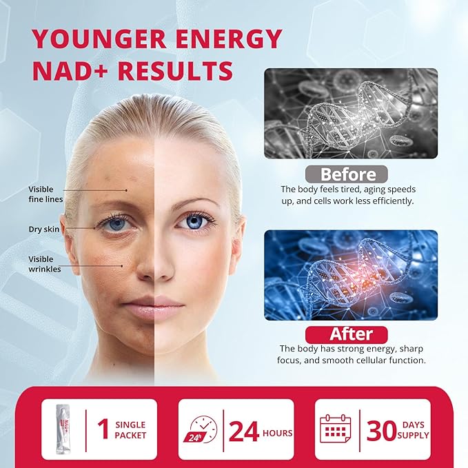 High-Potency 1000mg Nicotinamide Riboside with Resveratrol, PQQ & Quercetin Liquid Supplement, Berry Flavor Drink Mix, Boosts Cellular Energy, Focus & Anti-Aging, 30 Packets-Velvo Beauty