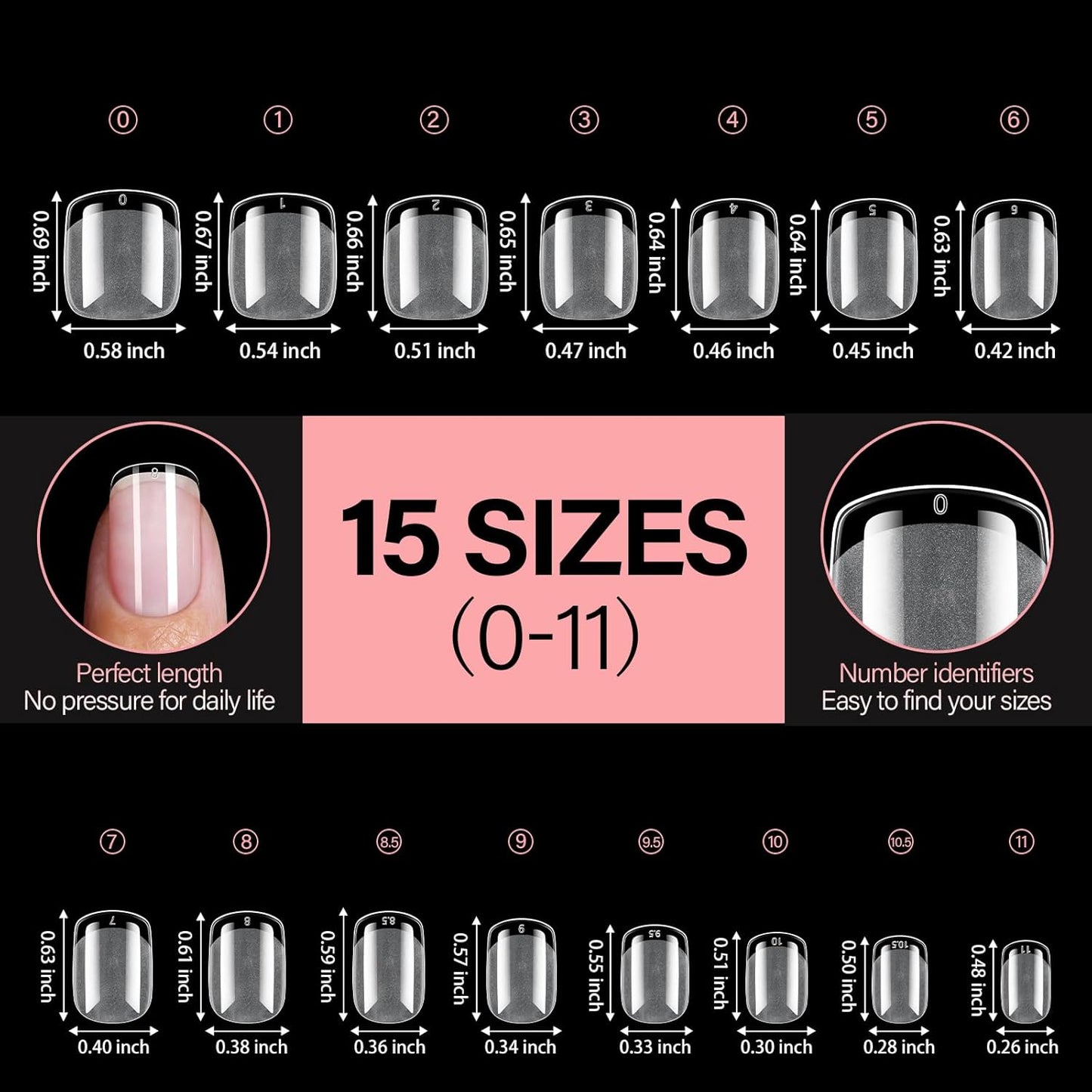 AILLSA Extra Short Square Nail Tips - 450pcs Thickened Pre-filed False Nail Tips Half Matte Nails Tips, Fake Nails for Gift-Velvo Beauty