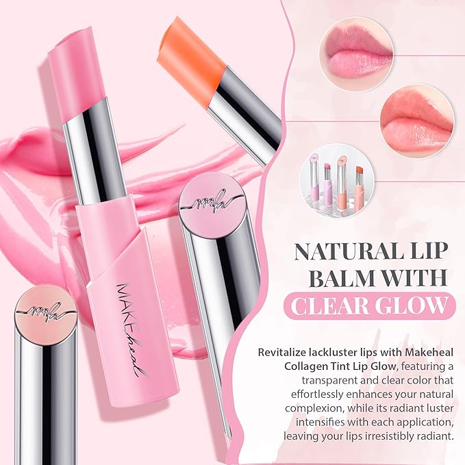 Collagen Tint Lip Balm, Hydrating Nourishing Smooth Lips, Lip Balm Infused with Collagen & Vitamin E, Vibrant Natural Lip Tint Color, From the Makers of Mediheal, Korean Beauty (Pink)-Velvo Beauty