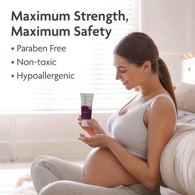 TriLASTIN-SR Intensive Stretch Mark Cream (5.5 oz.) for Pregnancy, Scar Cream and Moisturizing Lotion, Cocoa Butter, Scar Treatment, Hypoallergenic and Paraben-Free-Velvo Beauty