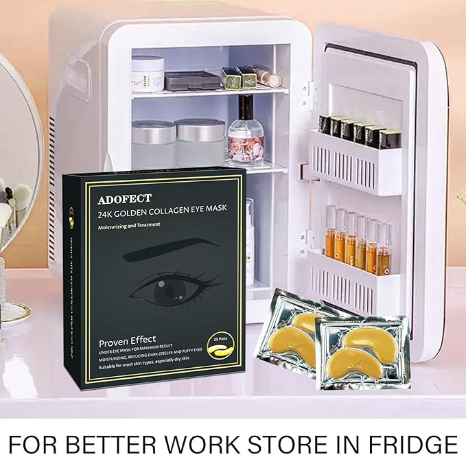 25 Paris Under Eye Patches Eye Mask for Puffy Eyes, Reducing Dark Circles, Anti-Aging & Refreshing, Collagen Eye Mask Eye Pads for Skin Care, 24K Gold-Velvo Beauty