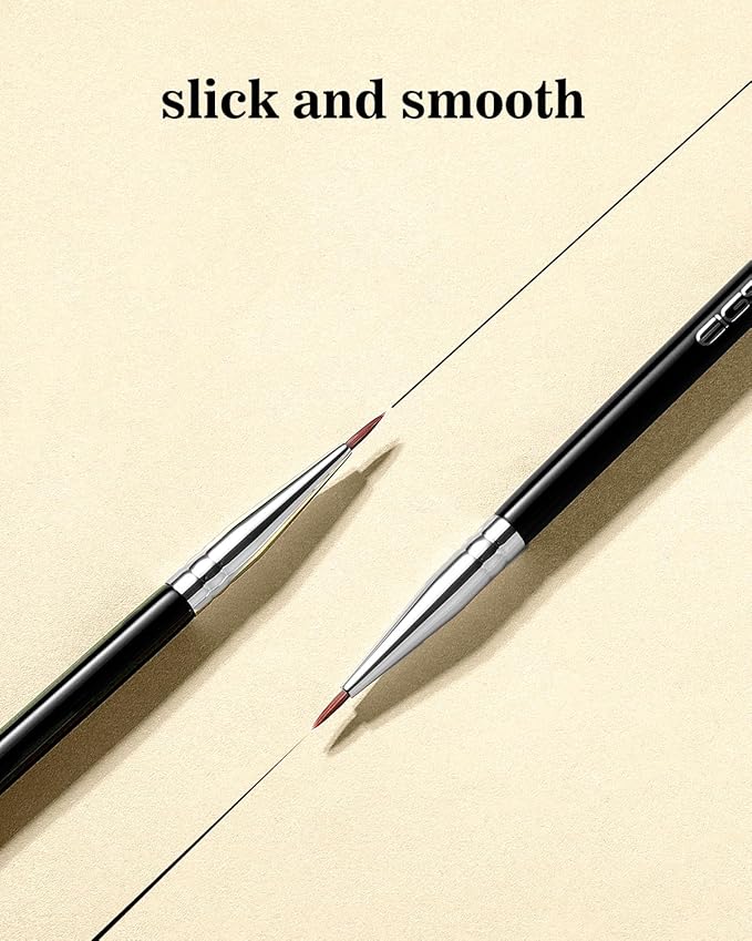 Eyeliner Brush Ultra Fine Point Premium Gel Eyeliner Brush Nylon Bristles Professional Makeup Tools for Lquid Powder And Paste Black (E819)-Velvo Beauty