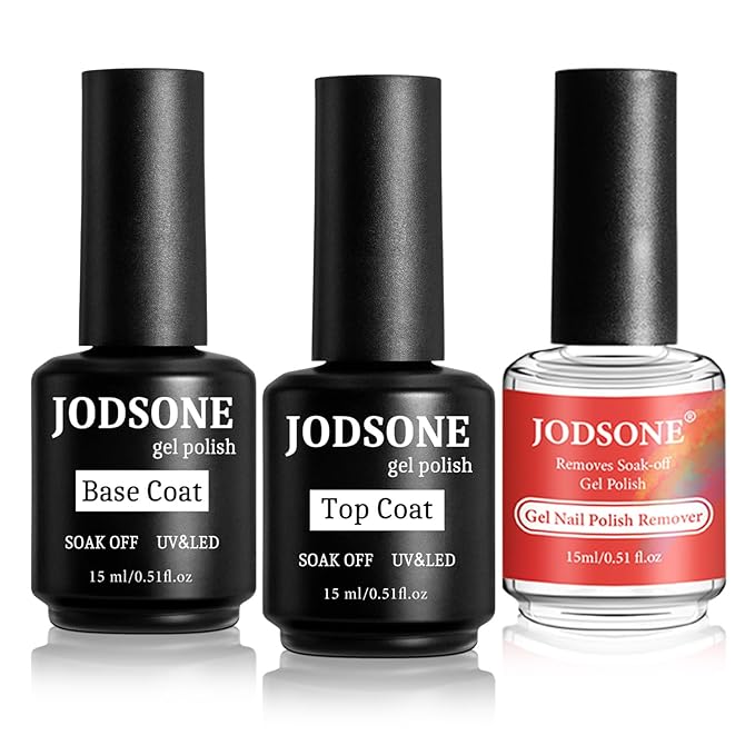 JODSONE Gel Nail Remover Quick Gel Nail Polish Remover and Base Coat Top Coat Simple Set is Suitable for Beginners to Try-Velvo Beauty