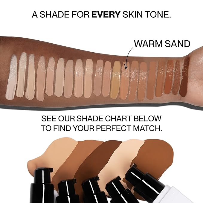HIDE PREMIUM Liquid Foundation, Multi-Use Waterproof Foundation, Medium/Full Coverage Foundation, Shades for All Skin Types (See Shade Finder), Warm Sand, 1 fl oz-Velvo Beauty