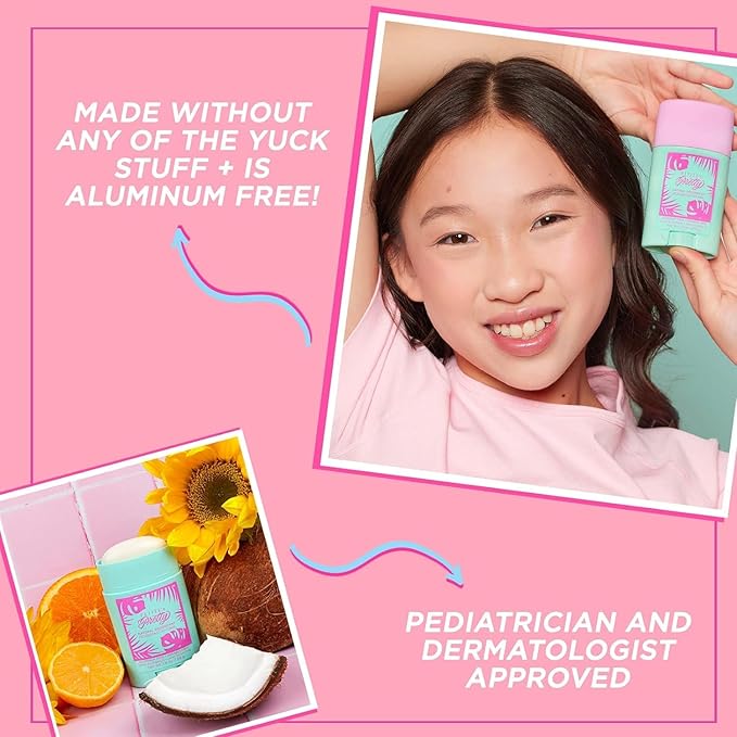 Petite ’N Pretty Sporty Set for Kids, Teens and Tweens - Skin Care Kit of Cleanser,Moisturizer, 50 pcs of Oil Blotting Sheets, and Natural Deodorant - Travel Essentials for Fresh & Glowing Skin-Velvo Beauty