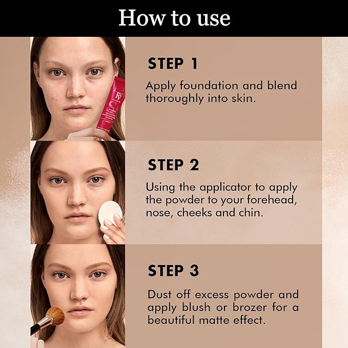 FV Matte Finish Pressed Powder, Long-Lasting, Lightweight, Oil-Control, Medium Coverage Baking Setting Powder for All Skin Types, 0.28 Oz, Classic Ivory-Velvo Beauty