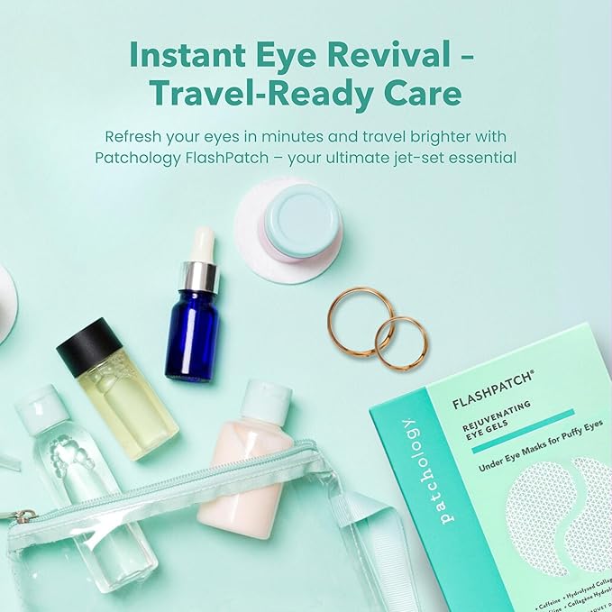 Patchology Under Eye Gel Patches – Natural Eye Masks for Puffy Eyes, Dark Circles & Eye Bags, Soothing Skincare Treatment for All Skin Types, Beauty & Personal Care Essentials (5 Pairs)-Velvo Beauty