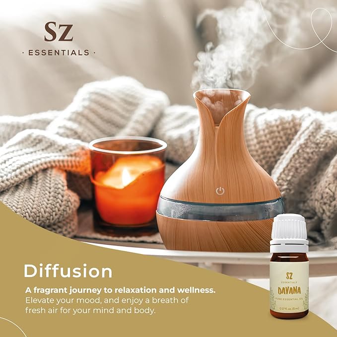 Davana Essential Oil - 100% Pure & Undiluted - Extracted from Artemisia Pallens- Sweet and Sour, Dried-Fruity, and Watermelon-Like Aroma Therapeutic Grade & Vegan - 0.17 oz (5 ml)-Velvo Beauty