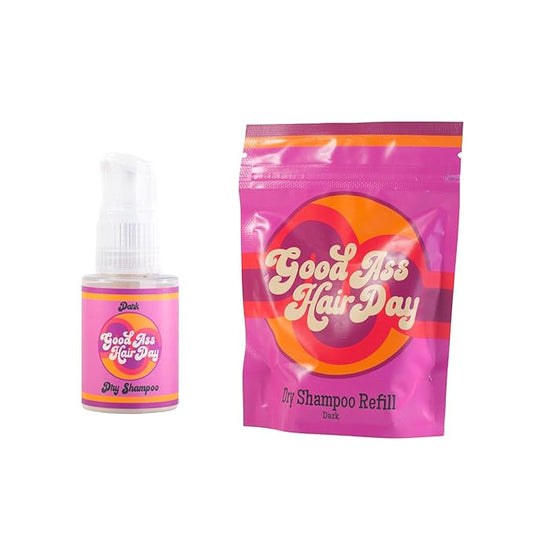 Powder Dark Dry Shampoo Bottle + Refill Bundle, All Natural, Handmade in WI-Velvo Beauty