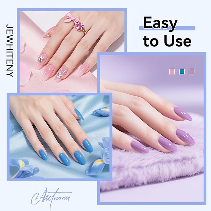 JEWHITENY 28 Colors Poly Nail Gel Set - 15ml Nude Pink Brown Black Grey Blue Yellow Tones for French Manicure DIY Nail Art Salon & Home Use Holiday Gift-Velvo Beauty