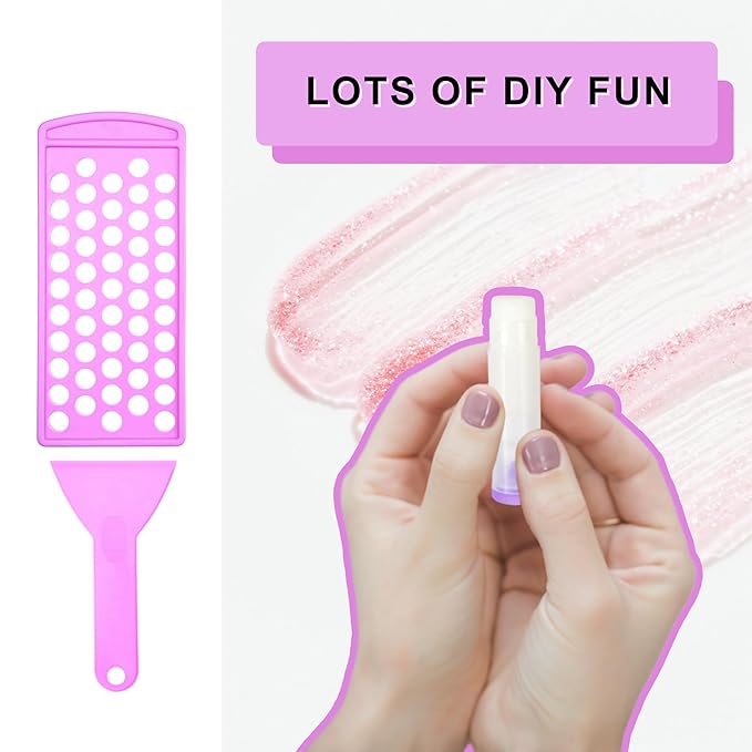 Lip Balm Filling Tray and Spatula (2 Sets) - Fast and Easy To Use - Just Pour & Spread - Instantly Fills 50 Lip Balm Containers (sold separately) - Make Your Own Natural Lip Balm Chapsticks at Home-Velvo Beauty