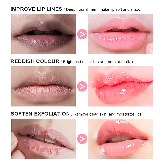 2Pcs Lip Glowy Balm and Lip Sleeping Mask Set, with 4 Flavor Options - Reduce Lip Lines, Enhance Lip Color, Hydrate & Plump Dry Chapped Lips Care (Berry)-Velvo Beauty