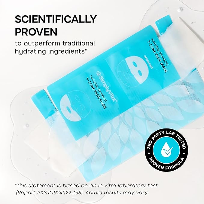 SimplyVital Collagen Facial Mask with Retinol & Hyaluronic Acid - Hydrating Face Masks Skincare - Visibly Firming and Lifting T Line & V Line Sheet Mask for Women - Mascarillas Para la Cara - 7 Pack-Velvo Beauty