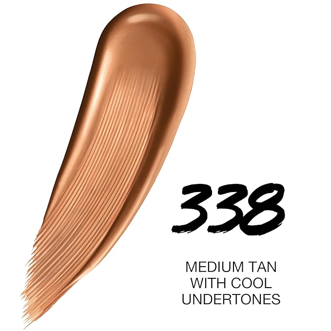 Maybelline Super Stay Up to 24HR Skin Tint, Radiant Light-to-Medium Coverage Foundation, Makeup Infused With Vitamin C, 338, 1 Count-Velvo Beauty