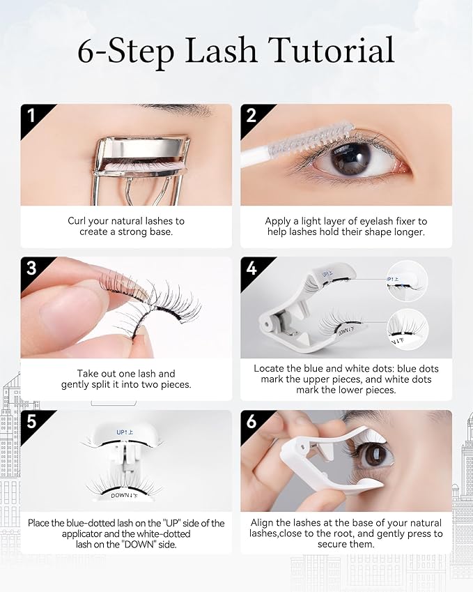 Magnetic Eyelashes with Applicator Kit, No.17 Ice Black, Reusable Magnetic Lashes without Eyeliner, Glue-free False Lashes, Waterproof, Lightweight, Suit for Heavy Makeup-Velvo Beauty