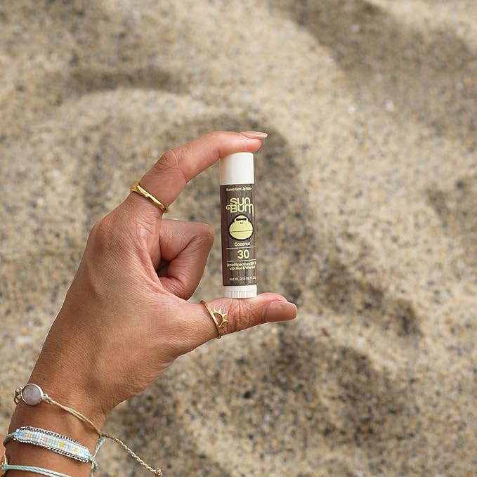 Sun Bum SPF 30 Sunscreen Lip Balm | Vegan and Cruelty Free Broad Spectrum UVA/UVB Lip Care with Aloe and Vitamin E for Moisturized Lips | Coconut Flavor |.15 oz-Velvo Beauty