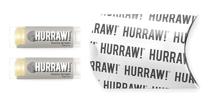 Hurraw! Licorice Lip Balm, 2 Pack: Organic, Certified Vegan, Cruelty and Gluten Free. Non-GMO, 100% Natural Ingredients. Bee, Shea, Soy and Palm Free. Made in USA-Velvo Beauty