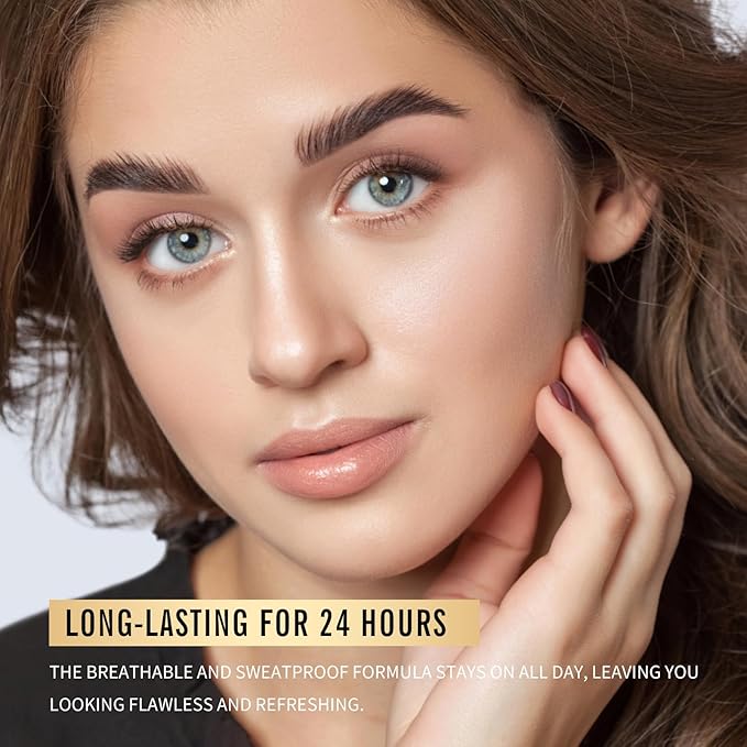 KIMUSE Lighting Glow Baked Foundation, Brighten Color, Color Corrector, Buildable Coverage, Lightweight Powder Foundation, Radiant Natural Finish-Velvo Beauty