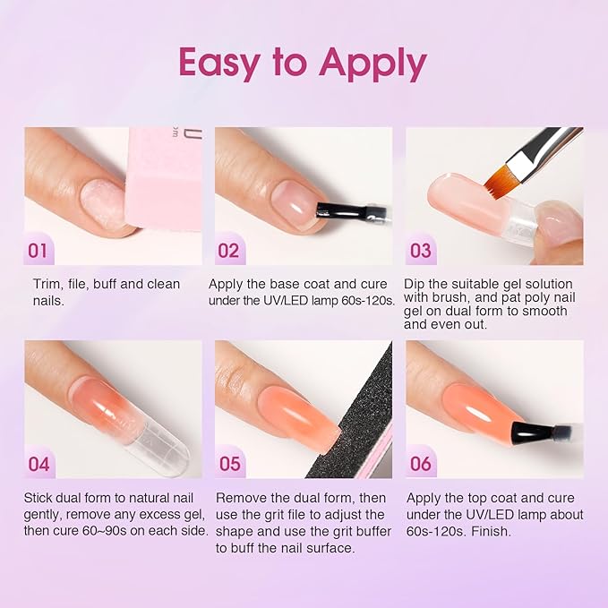 ROSALIND Poly Nail Gel Colors Kit -14 Colors +72 Nail Art Accessories kit Glitter Poly Nails Gel Kit Starter Kit with Mini UV Lamp Slip Solution Nude Pink Poly Nail Art for Beginners with Everything-Velvo Beauty