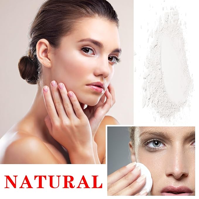 White Setting Powder Translucent Loose Setting Powder Matte Smooth Oil Control Loose Face Powder Waterproof Long Lasting Lightweight Setting Powder Makeup-Velvo Beauty