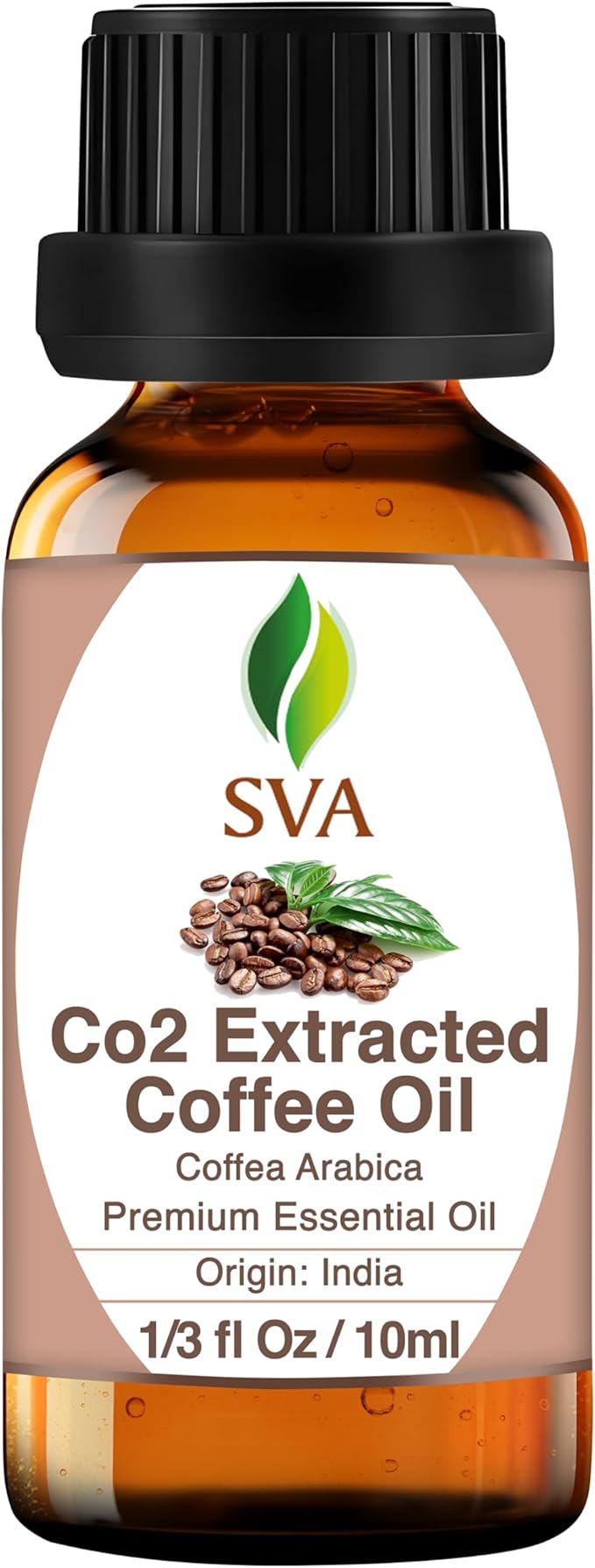 SVA Coffee Essential Oil – 1/3 Fl Oz – 100% Natural Coffee Oil - for Diffuser, Hair Care, Face, Skin Care, Aromatherapy, Scalp and Body Massage, Soap and Candle Making-Velvo Beauty