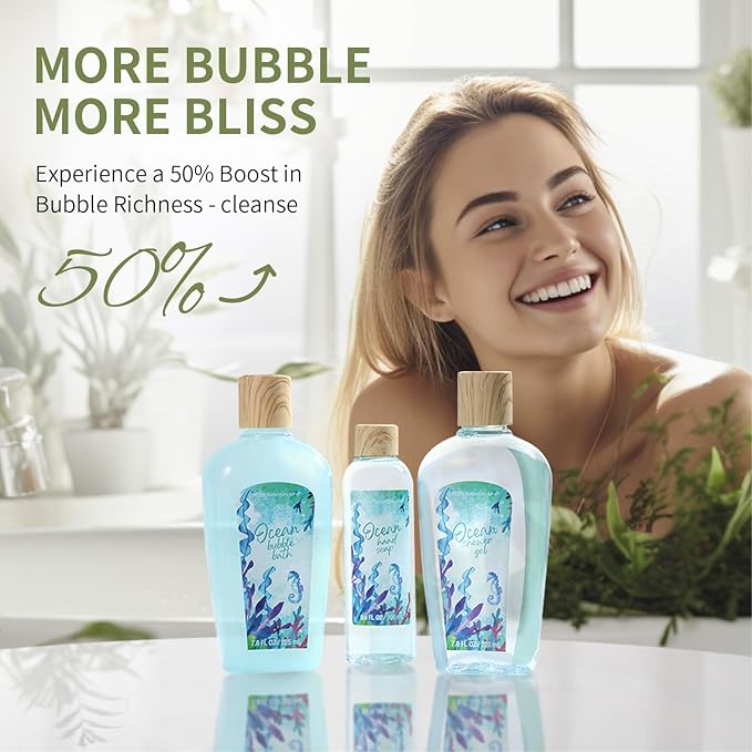 Green Canyon Spa Gift Baskets for Women, Bath and Body Gift Set for Women, 12Pcs Ocean Spa Sets Includes Bubble Bath, Body Lotion,Mothers Day Gifts for Her,Spa Baskets-Velvo Beauty
