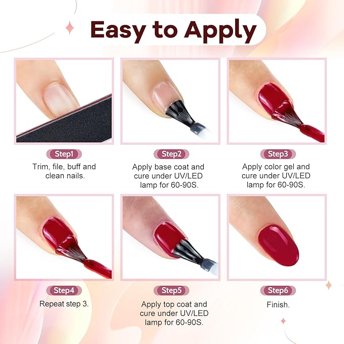 JODSONE 100 Bottles of Gel Nail Polish Kit with U V Led Light 95 Multiple Glossy Glitter Colors Mint Green Light Pink Nail Gel Base Coat Glossy and Matte Top Coat Gel Polish Kit-Velvo Beauty