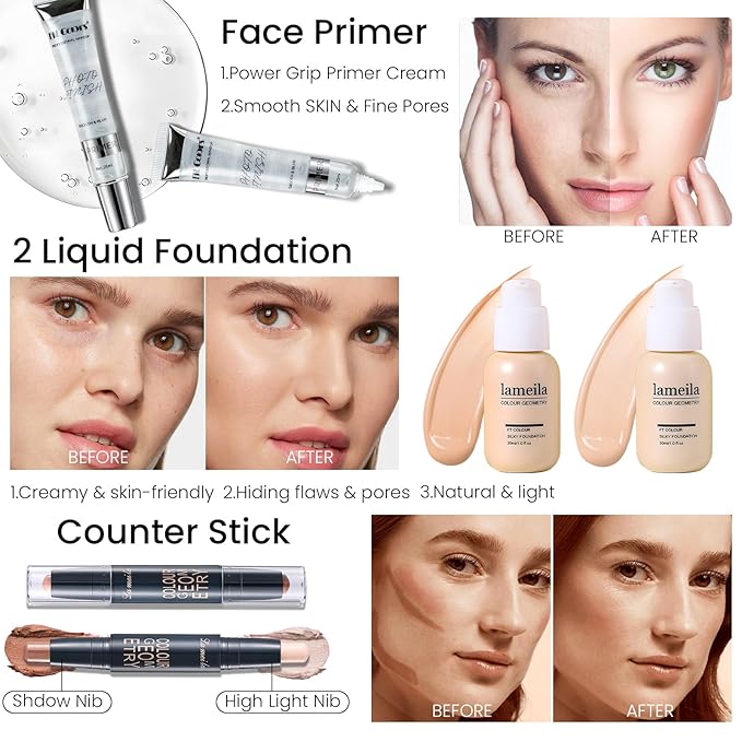 Makeup Kit for Women Full Kit, Travel Makeup Kit for, Makeup Present Set for Teens Girls Beginners Professionals, Makeup Bundle Include 2 Matte & Glitter Eyeshadow Palettes, Lip Gloss Set-Velvo Beauty