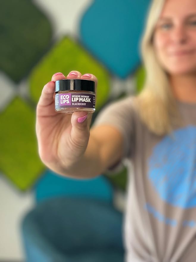 Eco Lips Vanilla Bean Lip Sugar Scrub & Blackberry Intensive Overnight Lip Repair Mask Duo - 100% Organic Lip Care Treatment - Gently Exfoliate, Polish, & Repair Dry, Flaky Lips, 100% Edible-Velvo Beauty